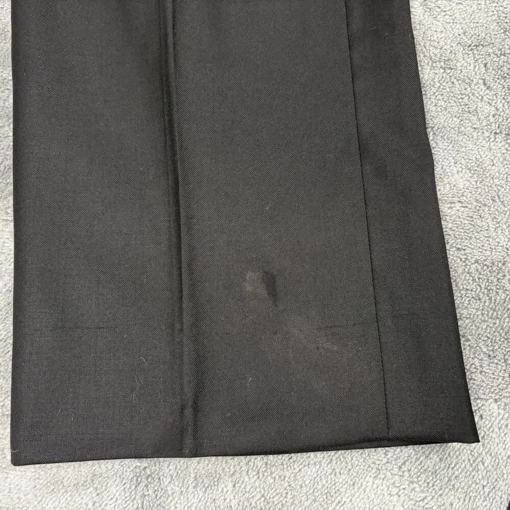 Calvin Klein Mens Tuxedo 43L Black 100% Wool Jacket Pants Two Piece Formal As-Is